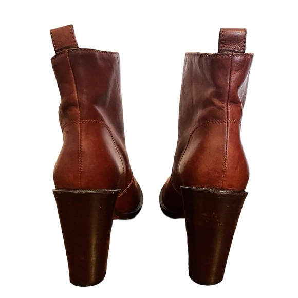 Maison Martin Margiela MM6 x Opening Ceremony Brown Leather Ankle Boots Size 38 - Picture 2 of 10